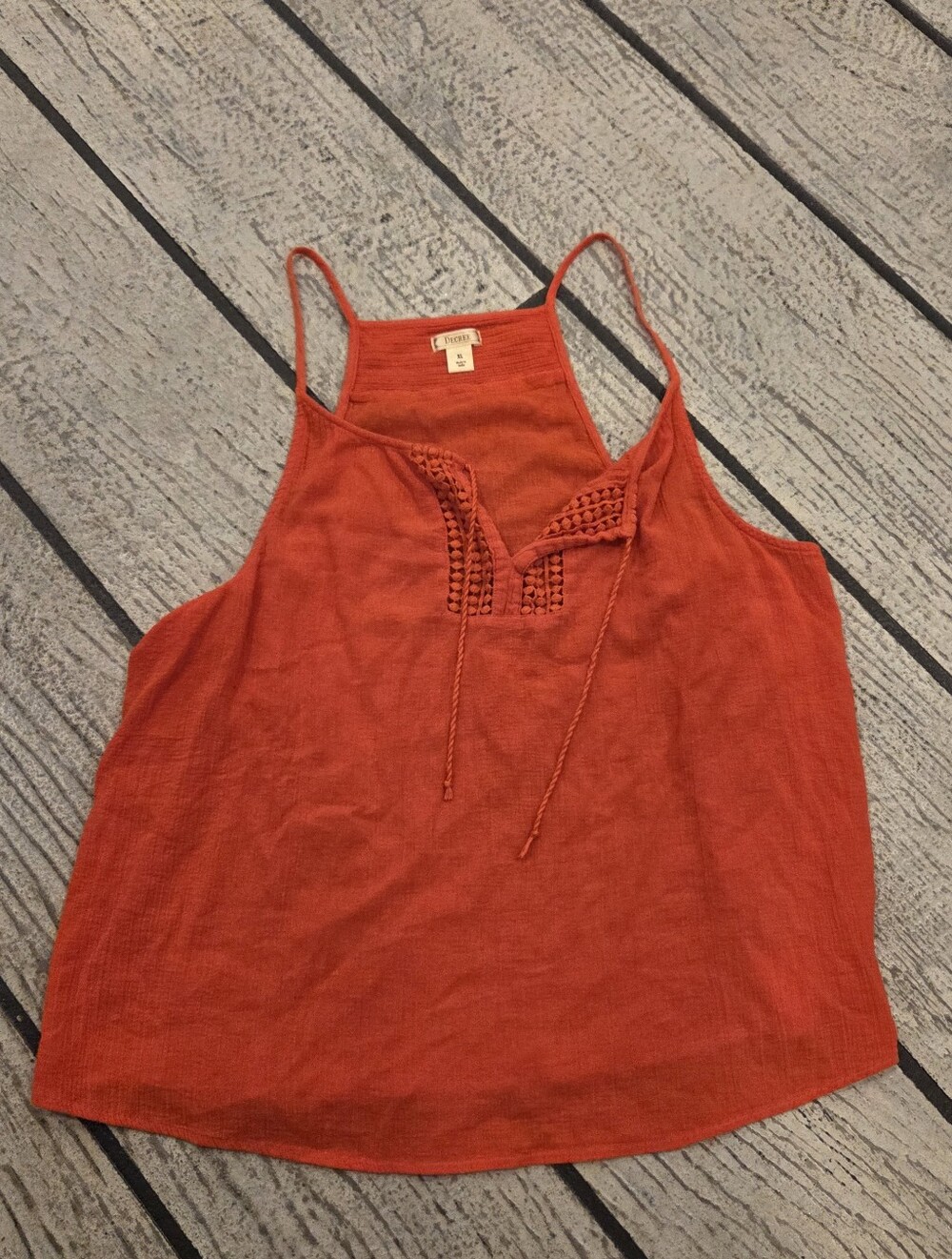 100% Cotton Decree Women's Orange Tank Top - XL